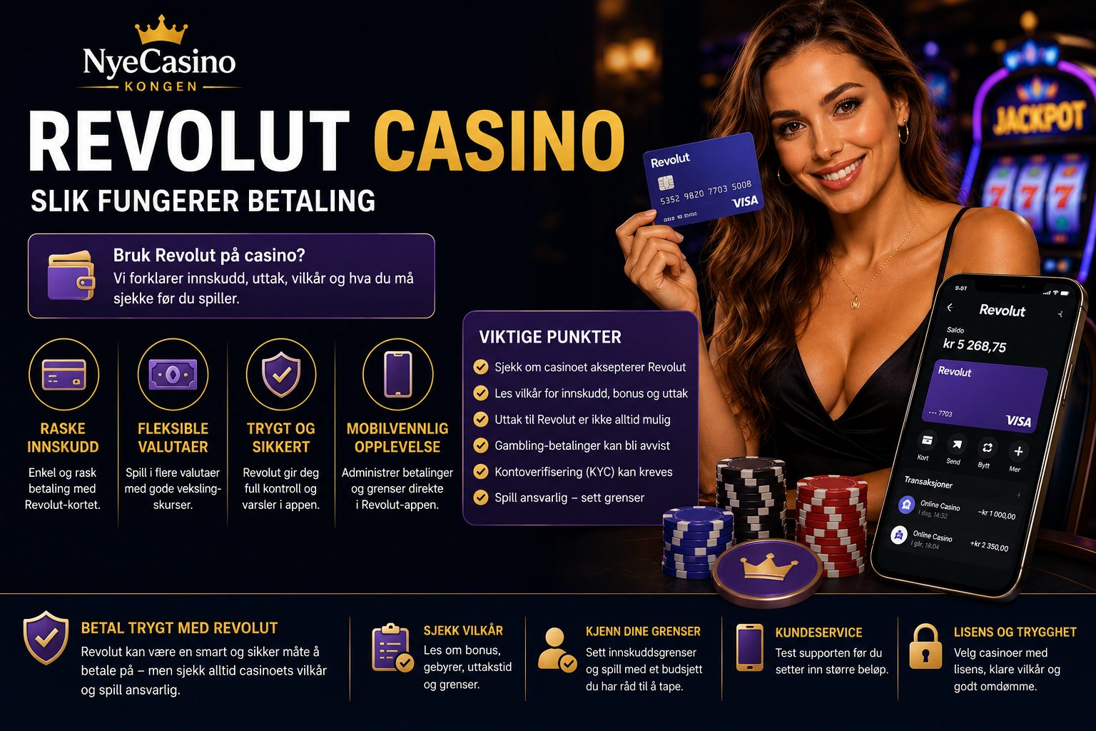 Nye Casino 2026 -Velkommen Til Nyecasinokongen.com 373 Revolut Casino Er Et Søk Mange Norske Spillere Bruker Når De Vil Vite Om Revolut Kan Brukes Til Innskudd Og Uttak Hos Casino På Nett.