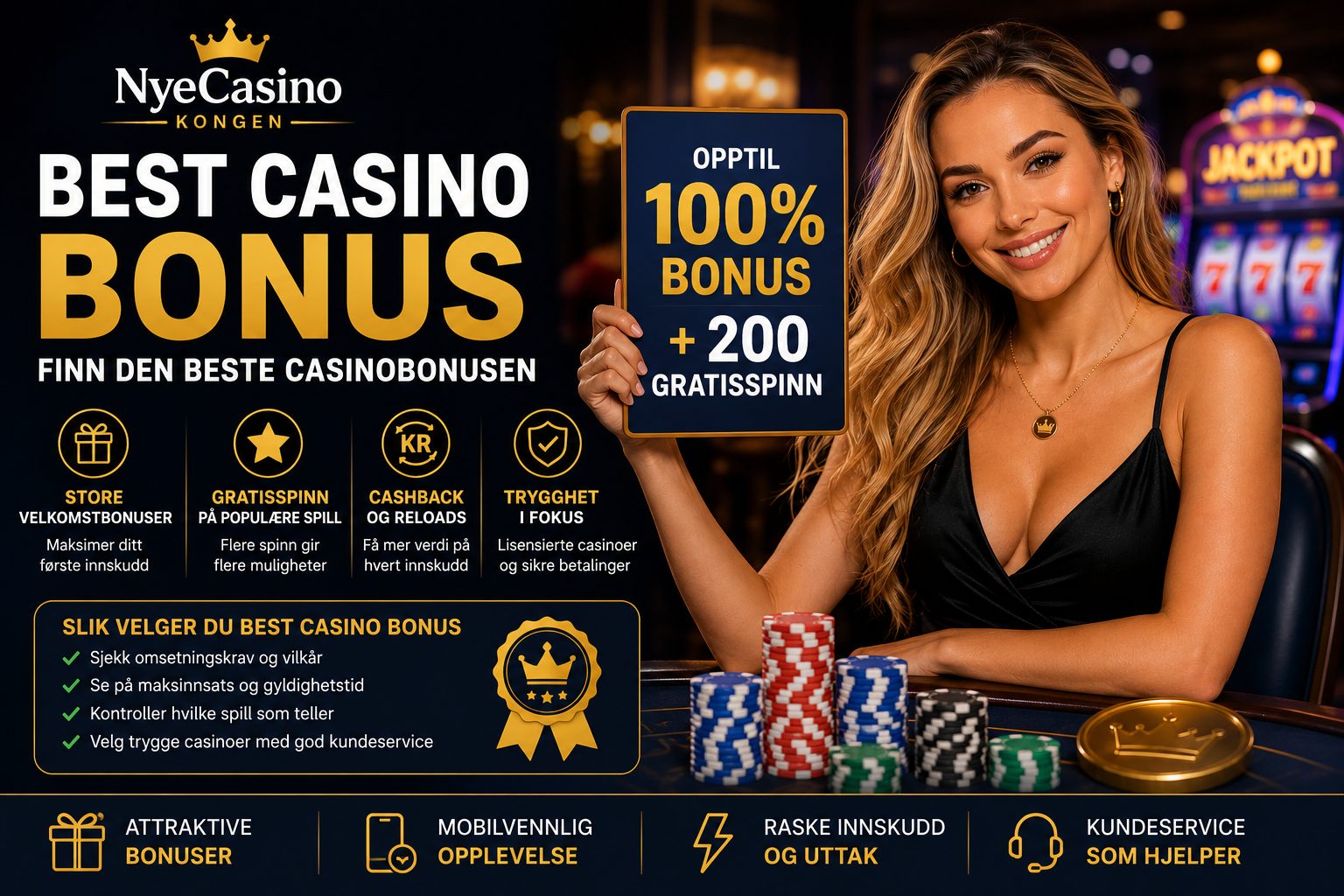 Read more about the article Best casino bonus: finn beste casinobonus