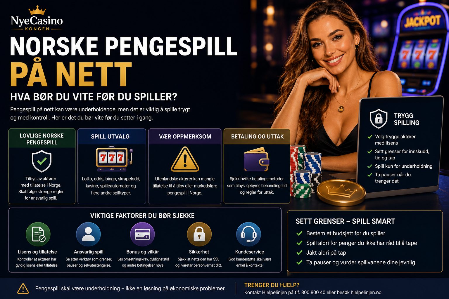 Nye Casino 2026 -Velkommen Til Nyecasinokongen.com 371 Norske Pengespill På Nett Er Et Tema Mange Spillere Søker Etter Når De Vil Forstå Hvilke Spilltilbud Som Finnes, Hva Som Er Regulert I Norge, Og Hvordan Man Spiller Tryggere På Nettet.